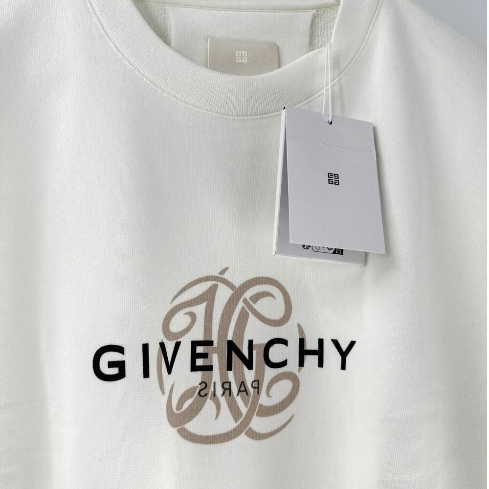 GIVENCHY Off White Reverse Fleece Sweatshirt Size S - Picture 9 of 14